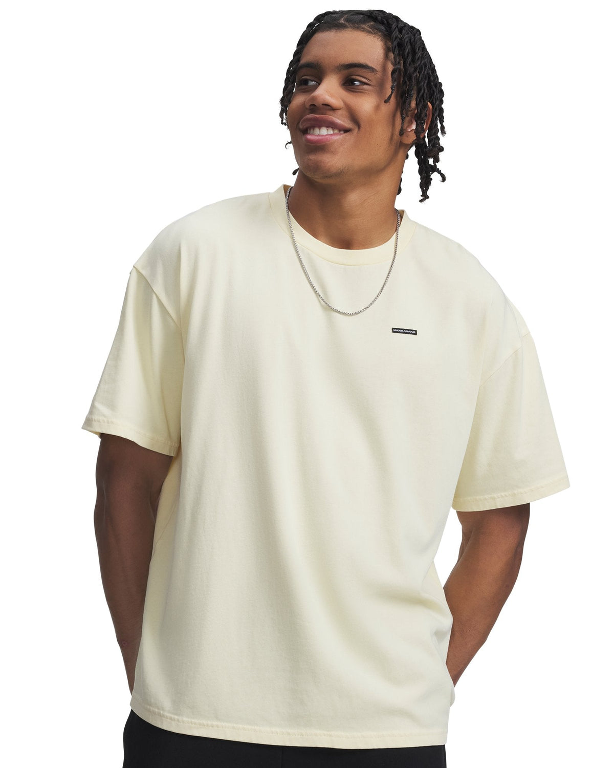 UA Heavyweight Wash Men's Oversized Short Sleeve - Yellow