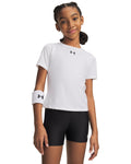 HeatGear® Girls' Short Sleeve - White