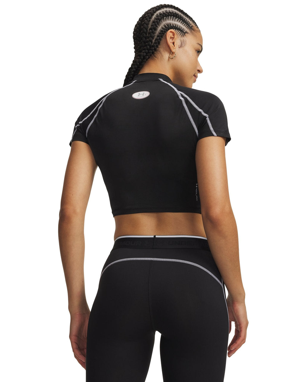 HeatGear® Elite Women's Crop Mock Short Sleeve - Green