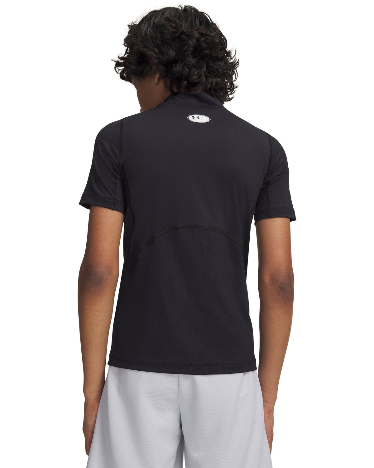 HeatGear® Mock Boys' Short Sleeve - Black