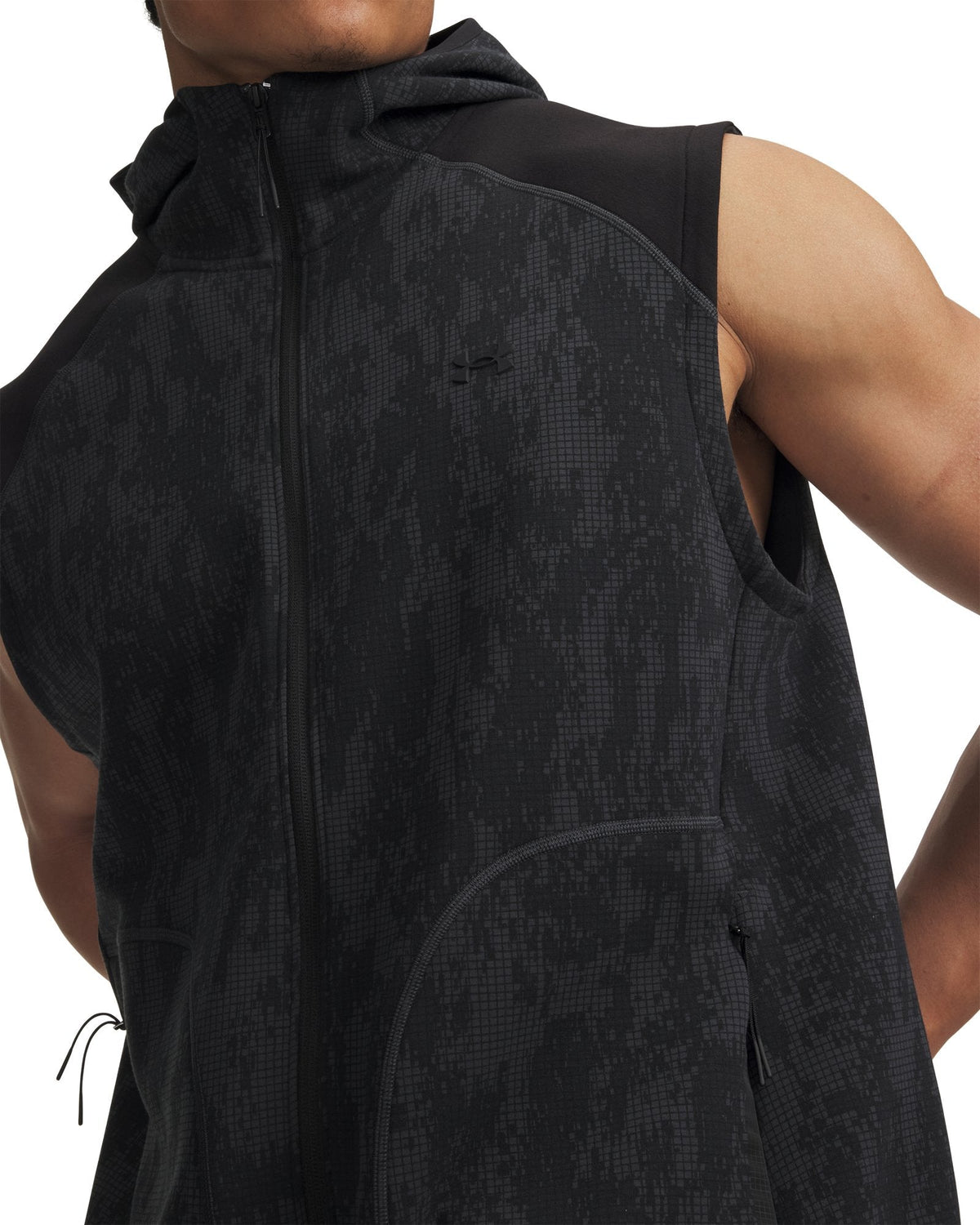 UA Unstoppable Fleece Men's Hooded Vest - White