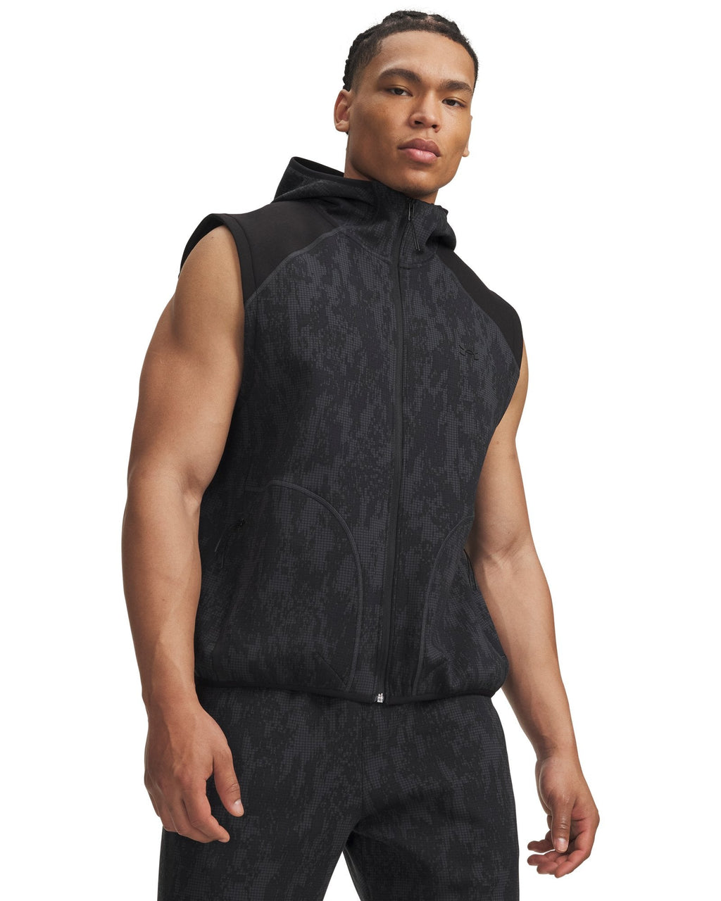UA Unstoppable Fleece Men's Hooded Vest - White
