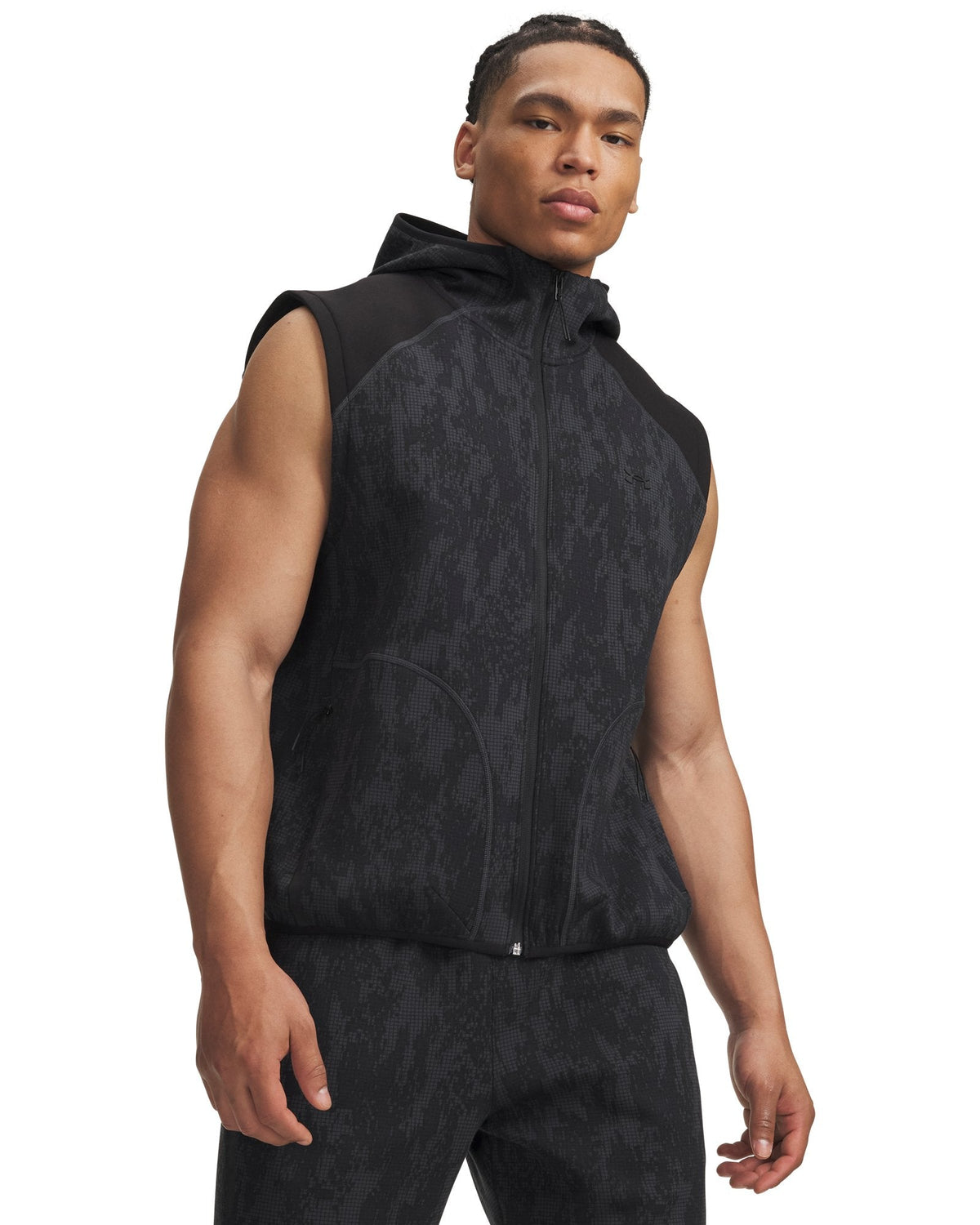 UA Unstoppable Fleece Men's Hooded Vest - White