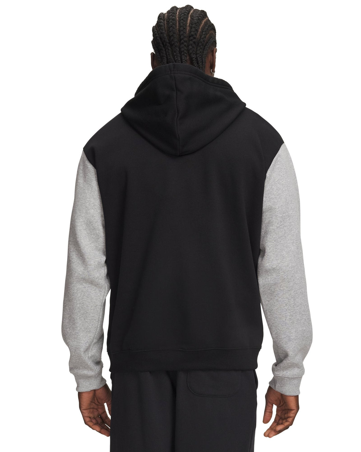 UA Rival Fleece Striped Men's Hoodie - Black
