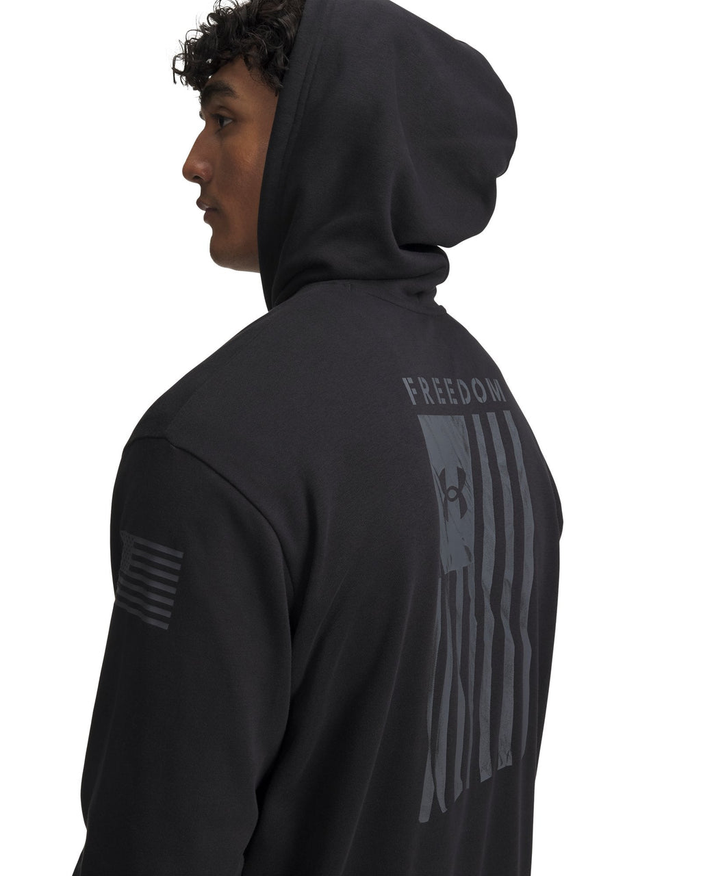 UA Freedom Flag Men's Hoodie - Black