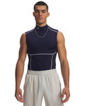 HeatGear® Elite Men's Sleeveless Mock - Blue