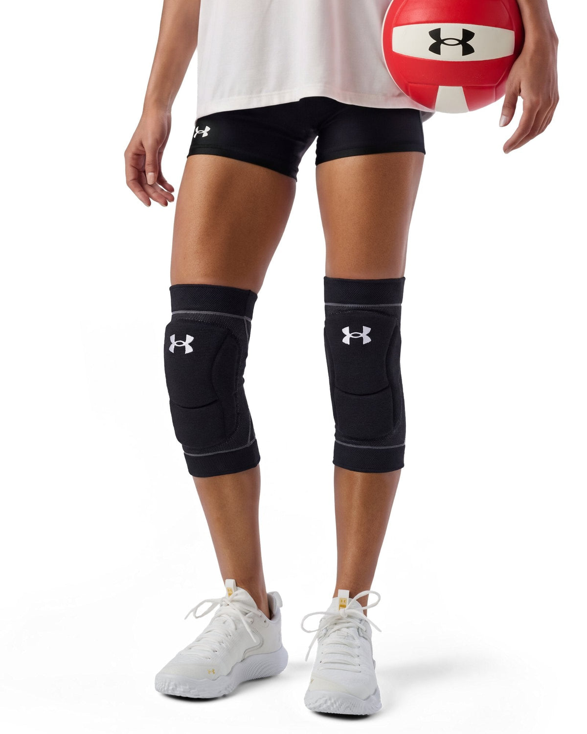 UA Armour 3 Long Adult Volleyball Knee Pads - Black