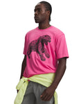 UA HB Run Heavyweight Wash Speed Men's Short Sleeve - Pink