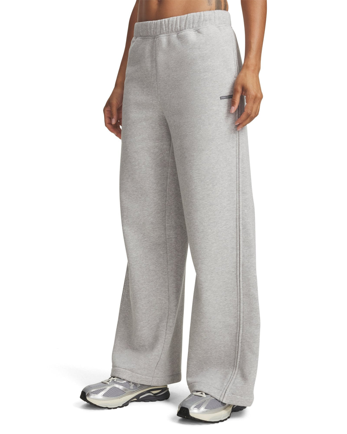 UA Icon Sama Fleece Women's Wide Leg Pants - Gray