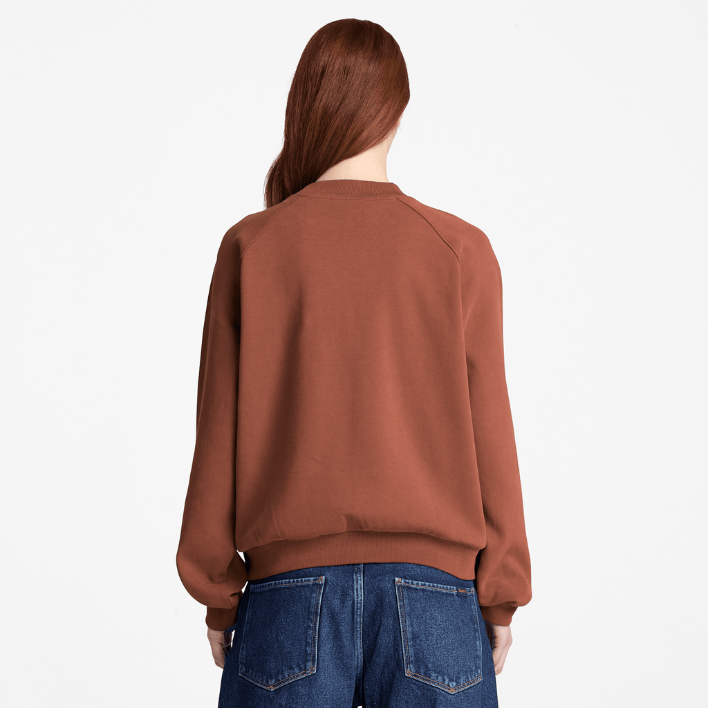 Womens Crafted Crew Sweatshirt TBL Brown ALT8