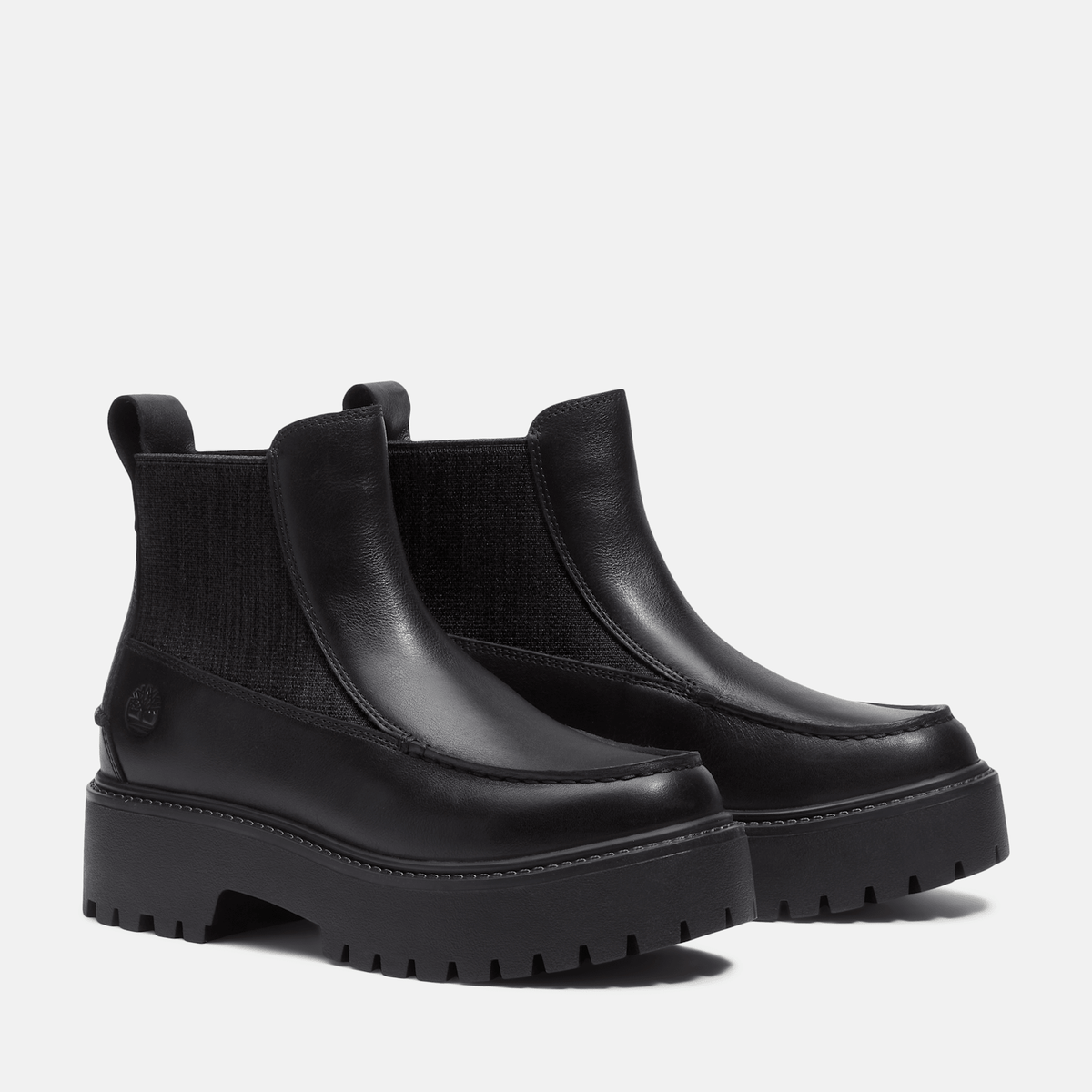 Womens Stone Street Platform Chelsea Boot TBL Black FullGrain ALT4
