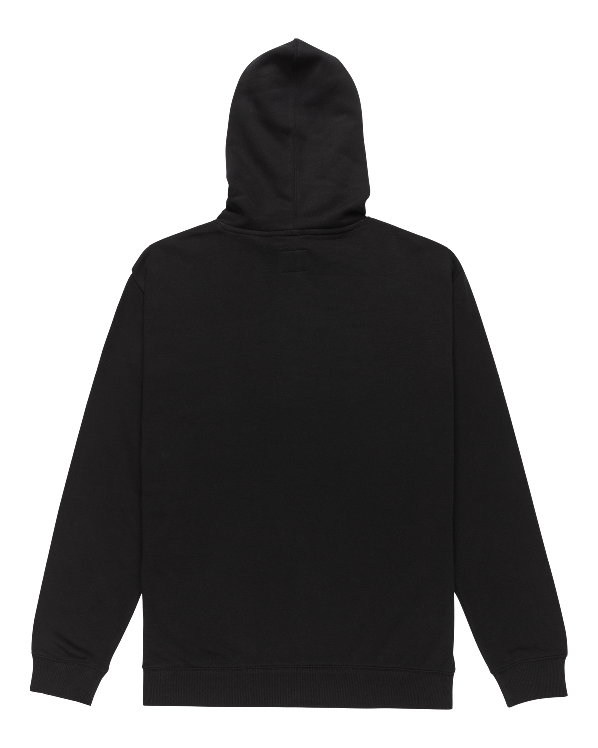 The Men's Star Hoodie by DC Shoes is a plain black hoodie with long sleeves and a hood, shown from the back with no visible designs, logos, or text.
